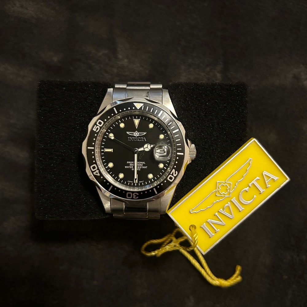 Invicta Silver and Black Men's Watch